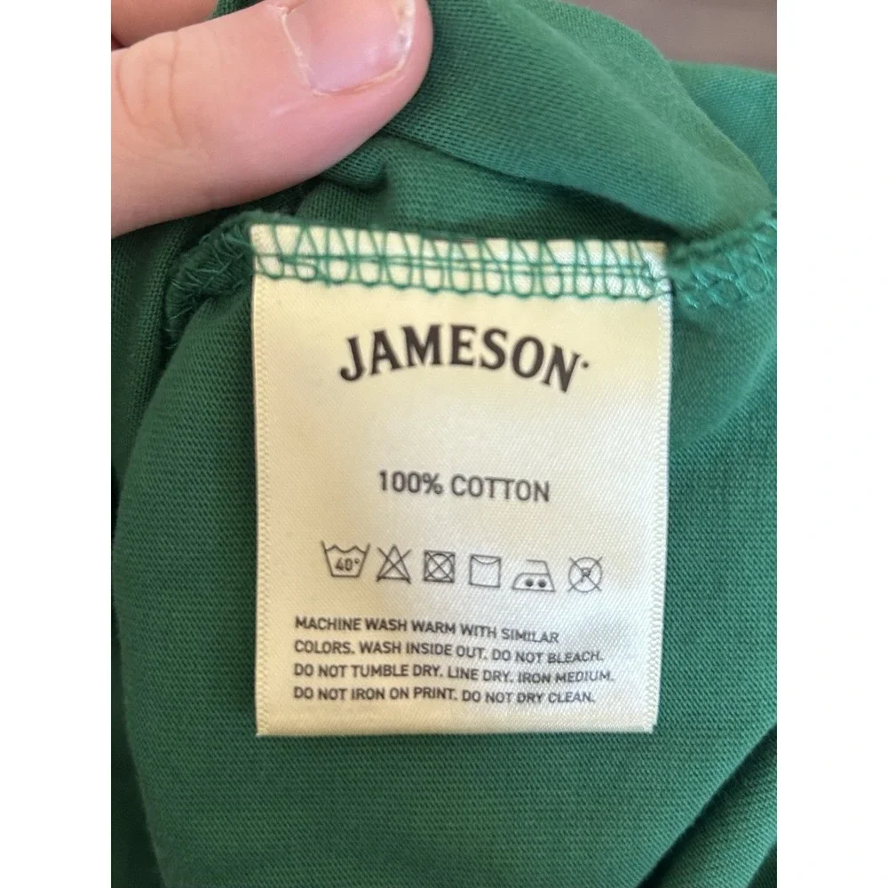 100% Cotton Jameson Bow St. Distillery Green Advertising T-Shirt, Size M